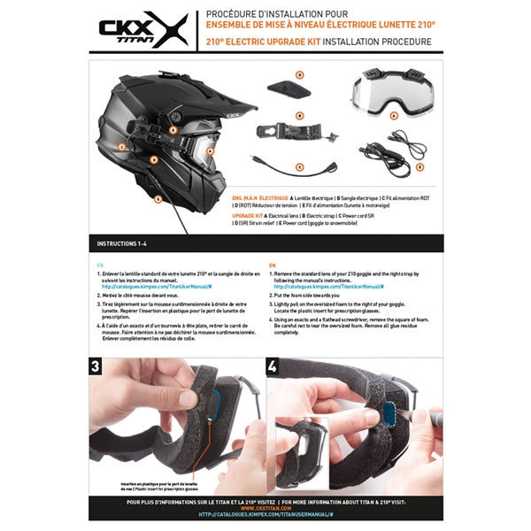 ATTACHE RAPIDE DROITE LUNETTE 210 ELECTRIQUE CKX