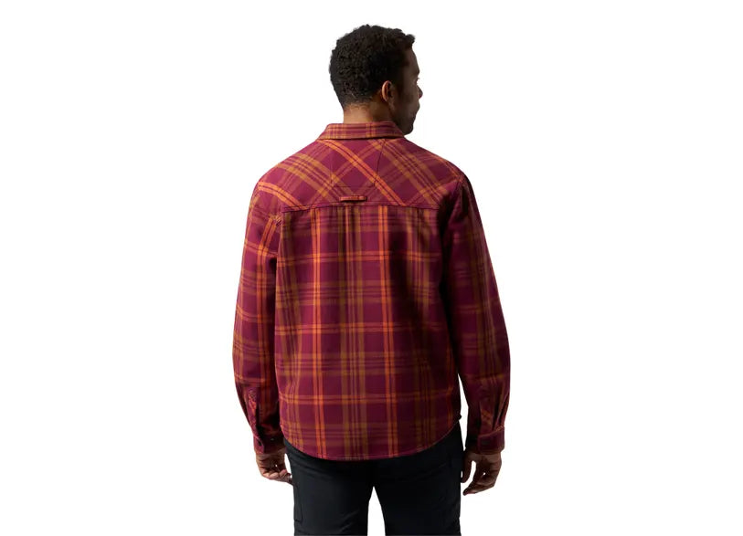 Checkered overshirt lined with fleece