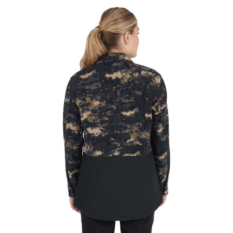 Surchemise molleton polaire à boutons-pression pour femmes