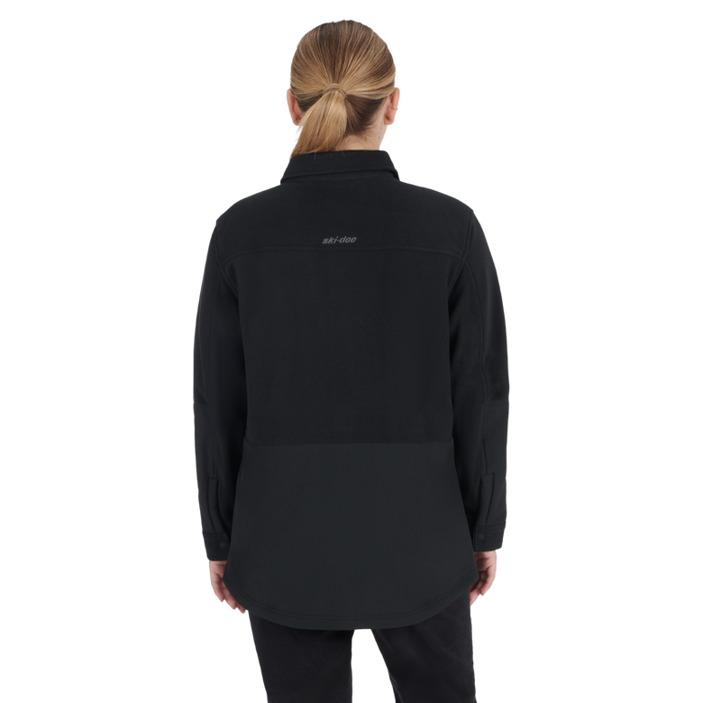 Surchemise molleton polaire à boutons-pression pour femmes