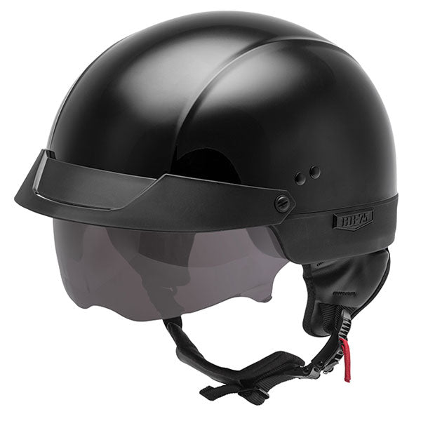 DEMI-CASQUE GMAX HH-75 SOLIDE NOIR BRILLANT