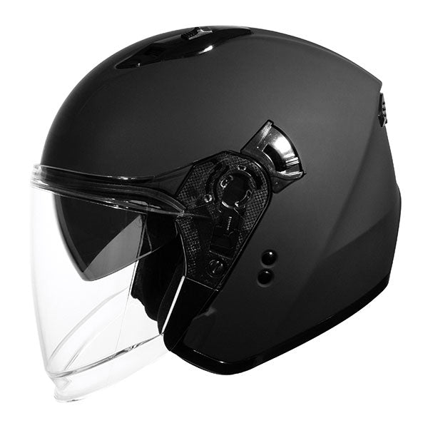 CASQUE GMAX OF-87 OPEN FACE VISIÈRE DOUBLE NOIR MÂT