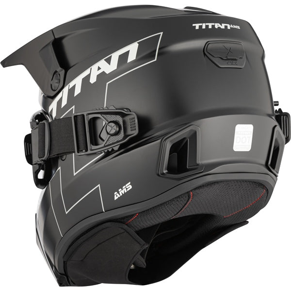 CASQUE TITAN AMS VISIÈRE DOUBLE SOLID NOIR MAT