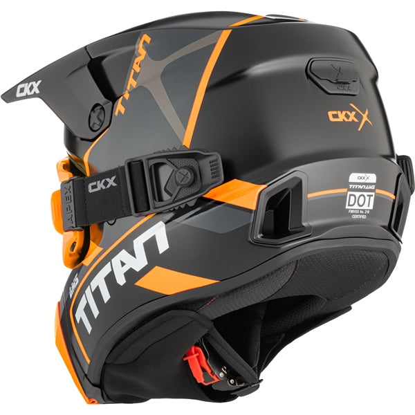 CASQUE TITAN AMS VISIERE DOUBLE CONROD ORANGE MAT