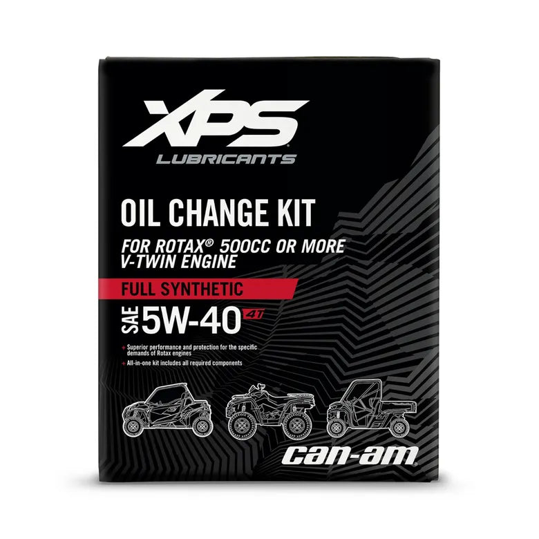 Ensemble de changement d'huile synthétique 4T 5W-40 pour moteur à deux cylindres en V Rotax 500 cc et plus