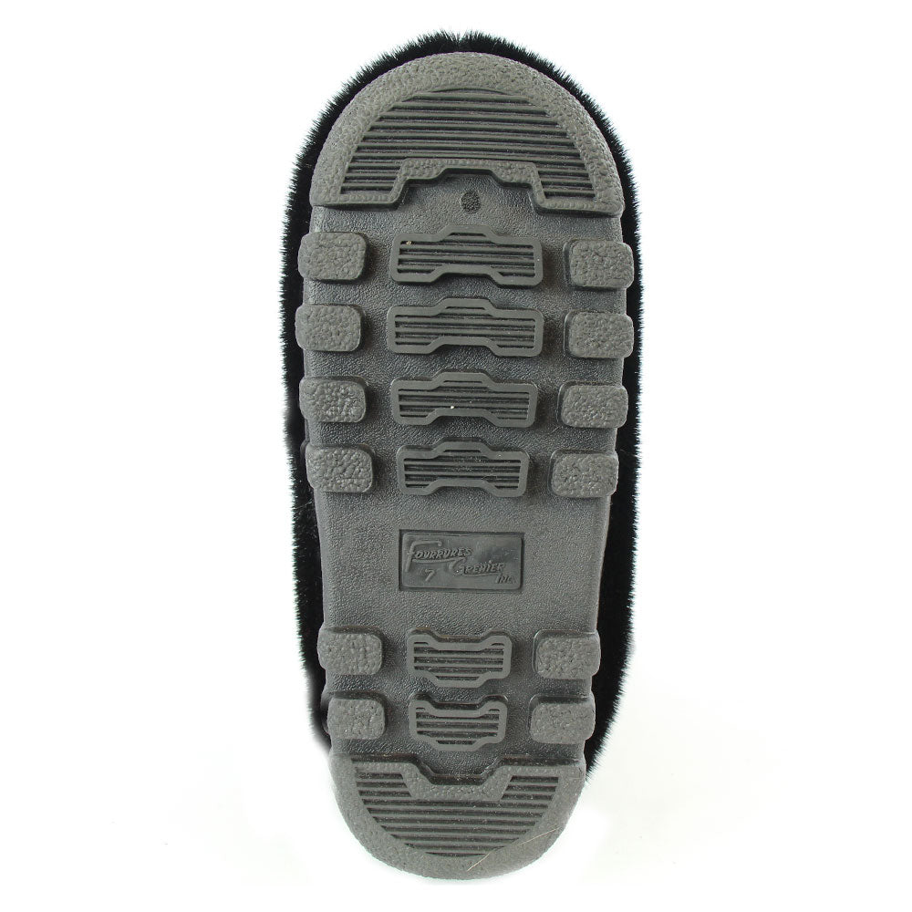 Botte en fourrure de castor rasé noir