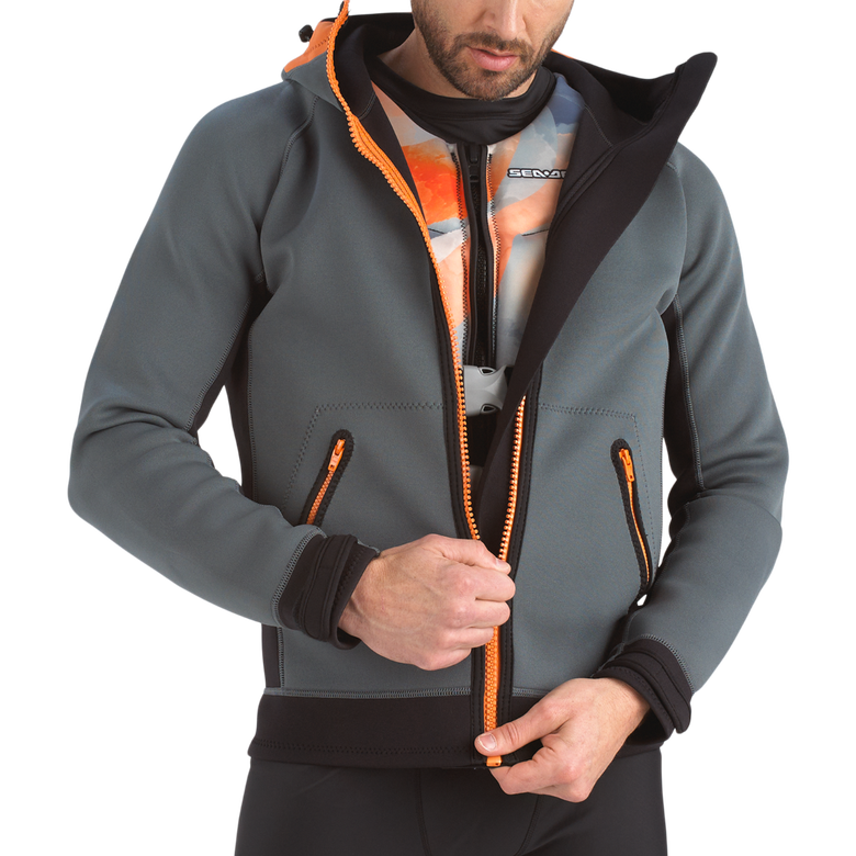 Neoprene driving coat for men