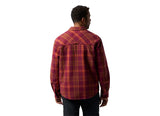 Checkered overshirt lined with fleece