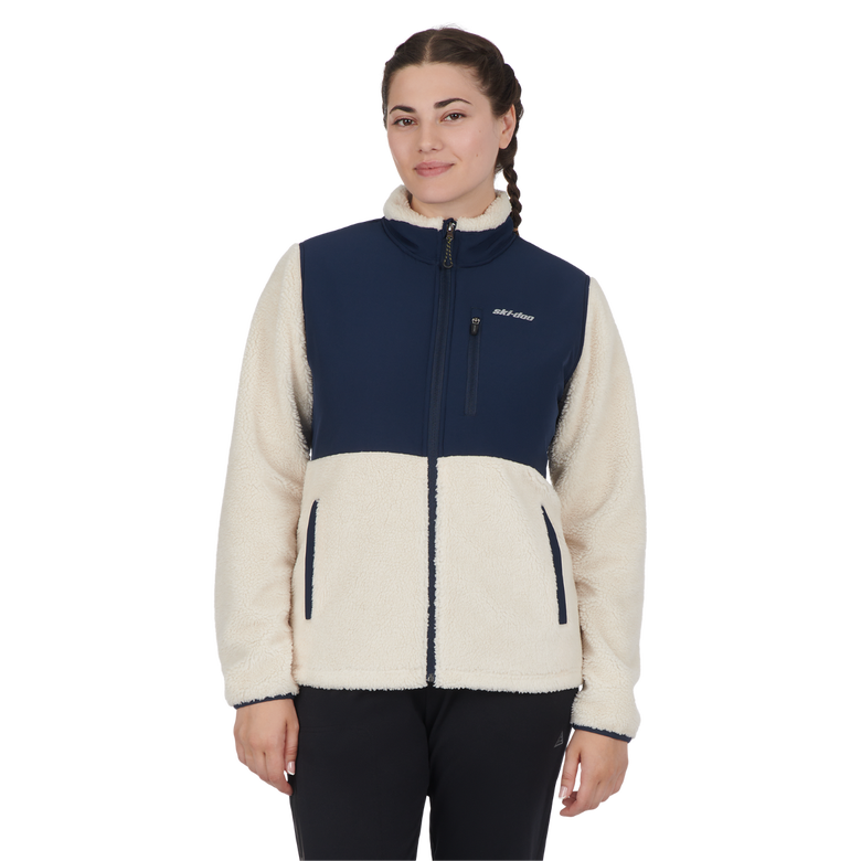 Manteau molleton en sherpa pour femmes Large