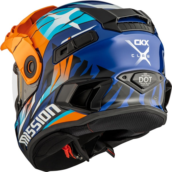 CASQUE MISSION VDE CLAW OG/BL LUSTRÉ LARGE