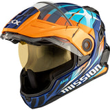 CASQUE MISSION VDE CLAW OG/BL LUSTRÉ LARGE