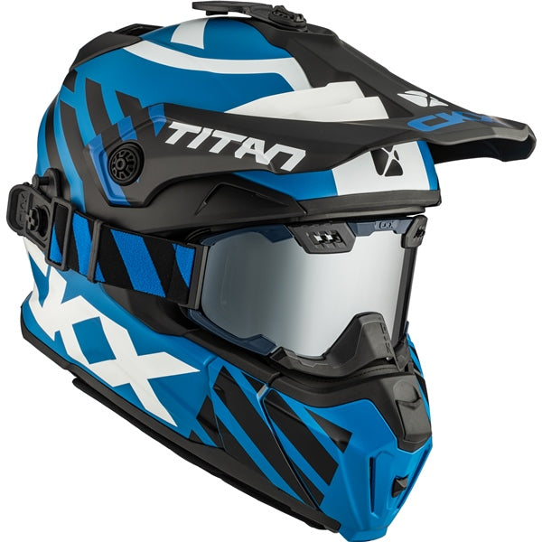 CASQUE TITAN VD MARKS BLEU/NOIR MAT