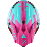 CASQUE TX019 JUNIOR ERROR TURQUOISE/ROSE MAT