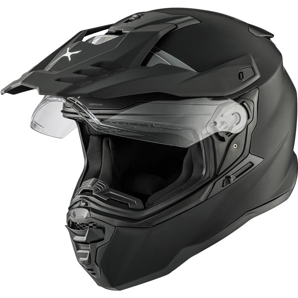 CASQUE DS24 VISIERE DOUBLE ÉLECTRIQUE SOLID NOIR MAT