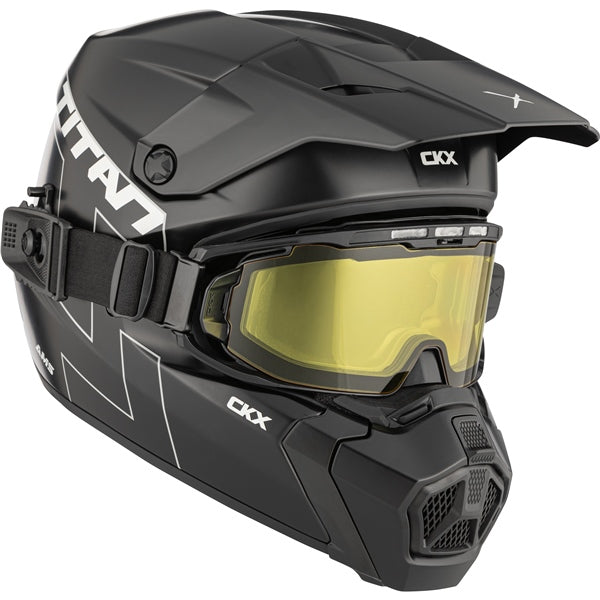 CASQUE TITAN AMS VISIÈRE DOUBLE SOLID NOIR MAT