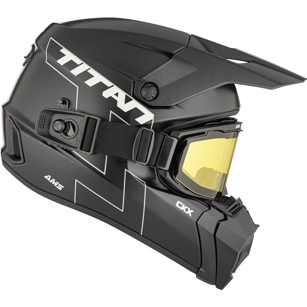 CASQUE TITAN AMS VISIÈRE DOUBLE SOLID NOIR MAT
