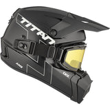 CASQUE TITAN AMS VISIÈRE DOUBLE SOLID NOIR MAT