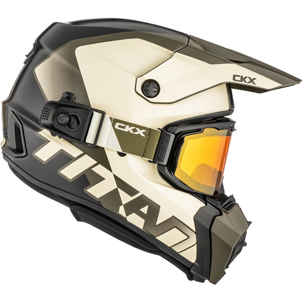 CASQUE TITAN AMS VISIERE DOUBLE NUNAVUT BEIGE/VERT MAT