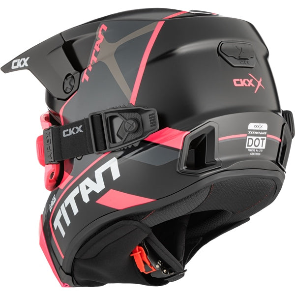 CASQUE TITAN AMS VISIERE DOUBLE CONROD ROSE MAT