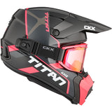 CASQUE TITAN AMS VISIERE DOUBLE CONROD ROSE MAT