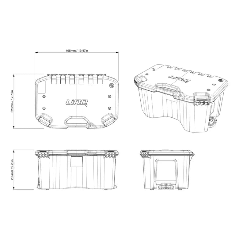 Boîte cargo modulaire LinQ (20 L)
