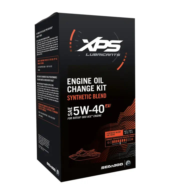 Ensemble de changement d’huile semi-synthétique 4T 5W-40 pour moteur Rotax
