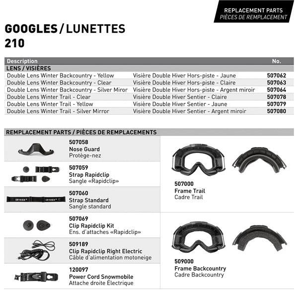 LUNETTE HIVER 210 SENTIER NOIR MAT VDE/JAUNE