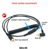 Fil Connecteur magnétique pour visière chauffante